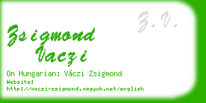 zsigmond vaczi business card