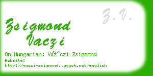 zsigmond vaczi business card